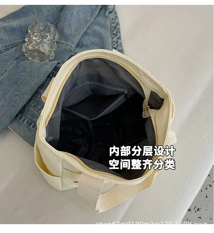 Women Canvas Shoulder Bag Large Capacity 2025 Spring Summer — feature 33