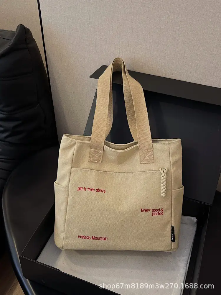 Women Canvas Shoulder Bag Large Capacity 2025 Spring Summer — feature 41
