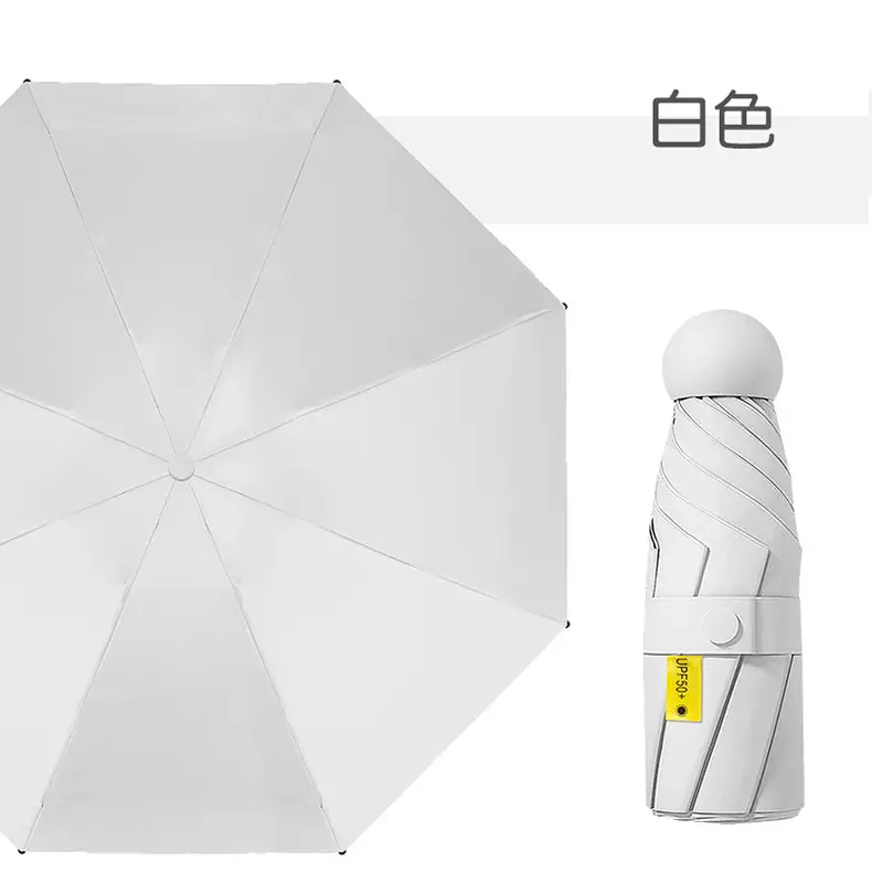 Mini Sunshade Umbrella 50% Fold Black Glue