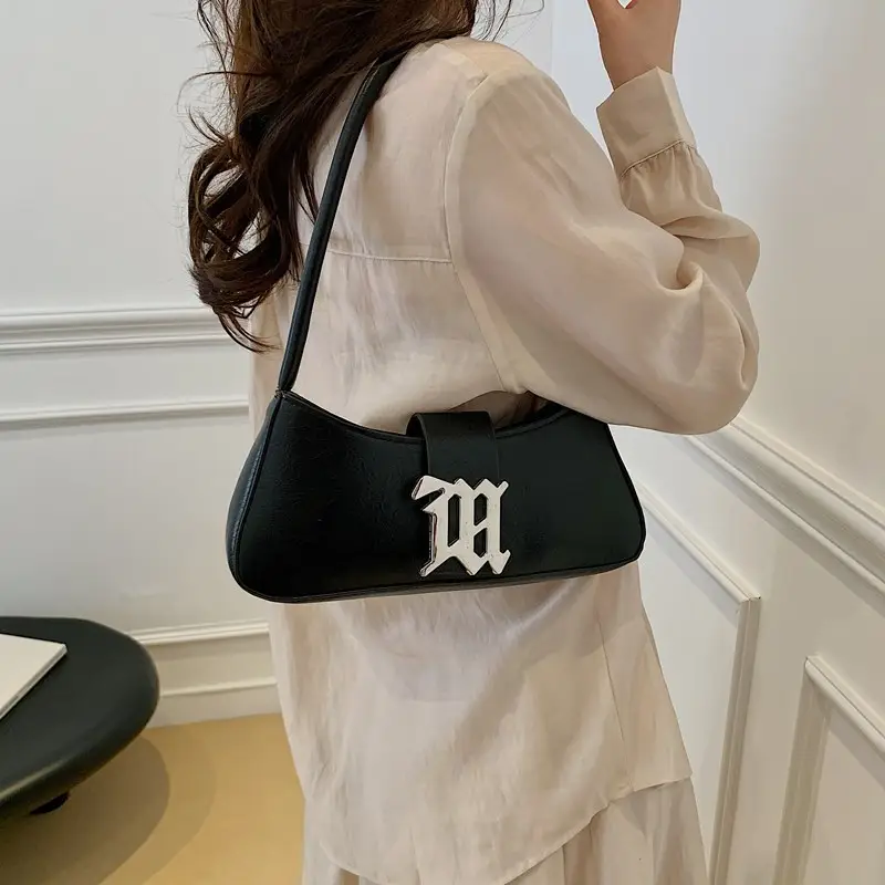 White Gold Logo Shoulder Bag for Women Spring 2025 - Image 6