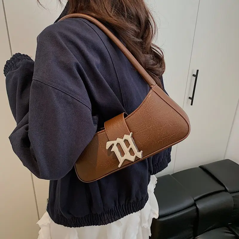 White Gold Logo Shoulder Bag for Women Spring 2025 - Image 7