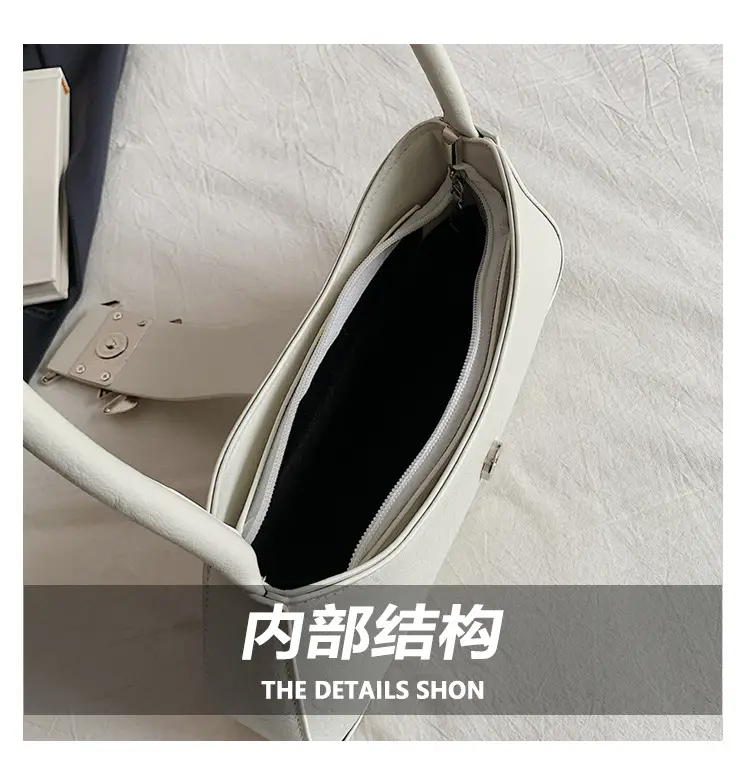White Gold Logo Shoulder Bag for Women Spring 2025 — feature 9