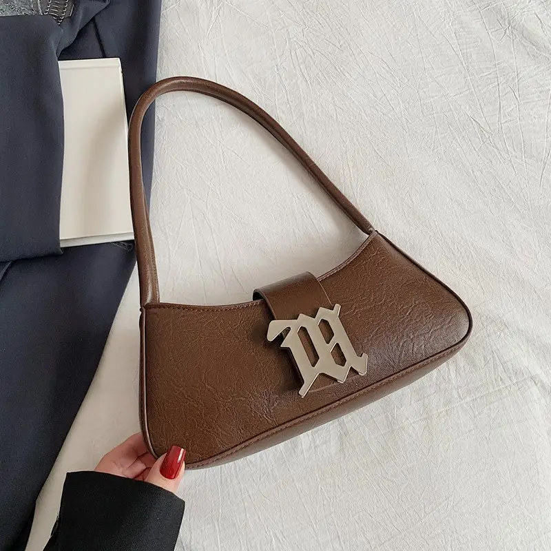 White Gold Logo Shoulder Bag for Women Spring 2025 - Image 2