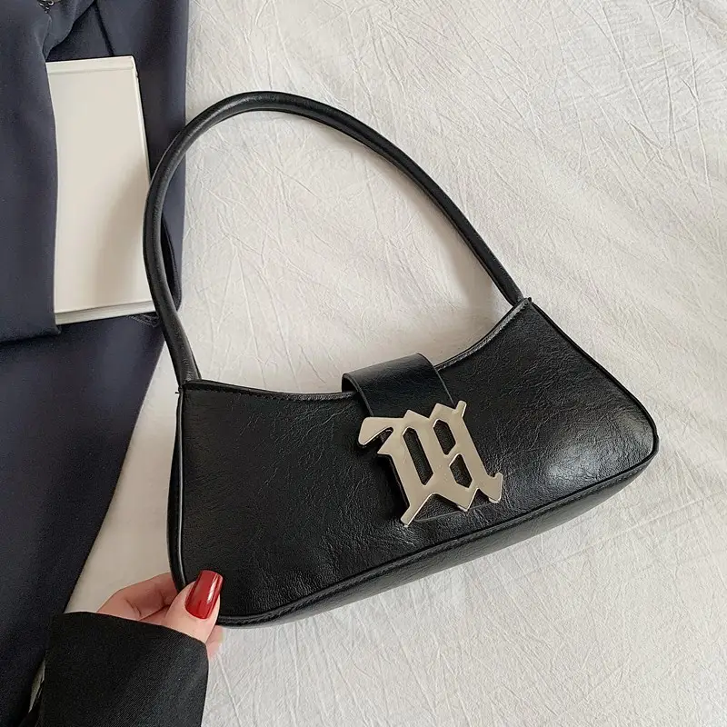 White Gold Logo Shoulder Bag for Women Spring 2025 - Image 3