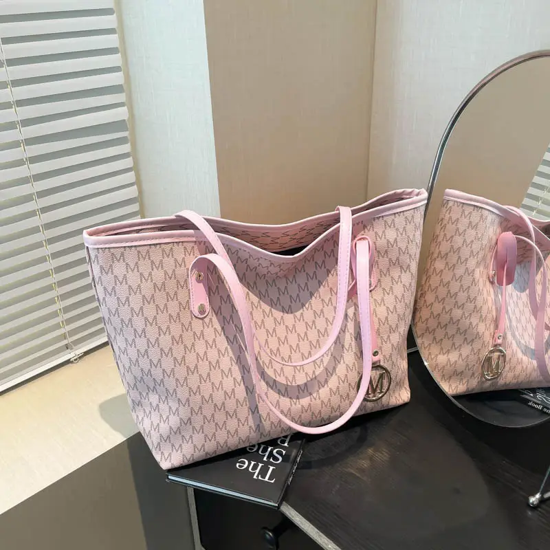 Pink Monogram Tote Bag for Women with Pink Strap — feature 14