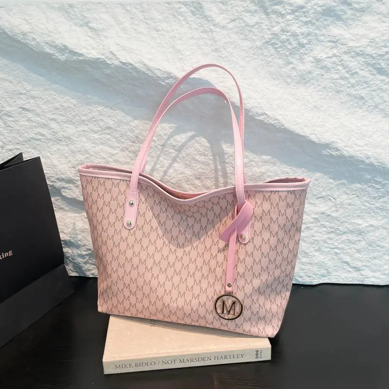 Pink Monogram Tote Bag for Women with Pink Strap — feature 21