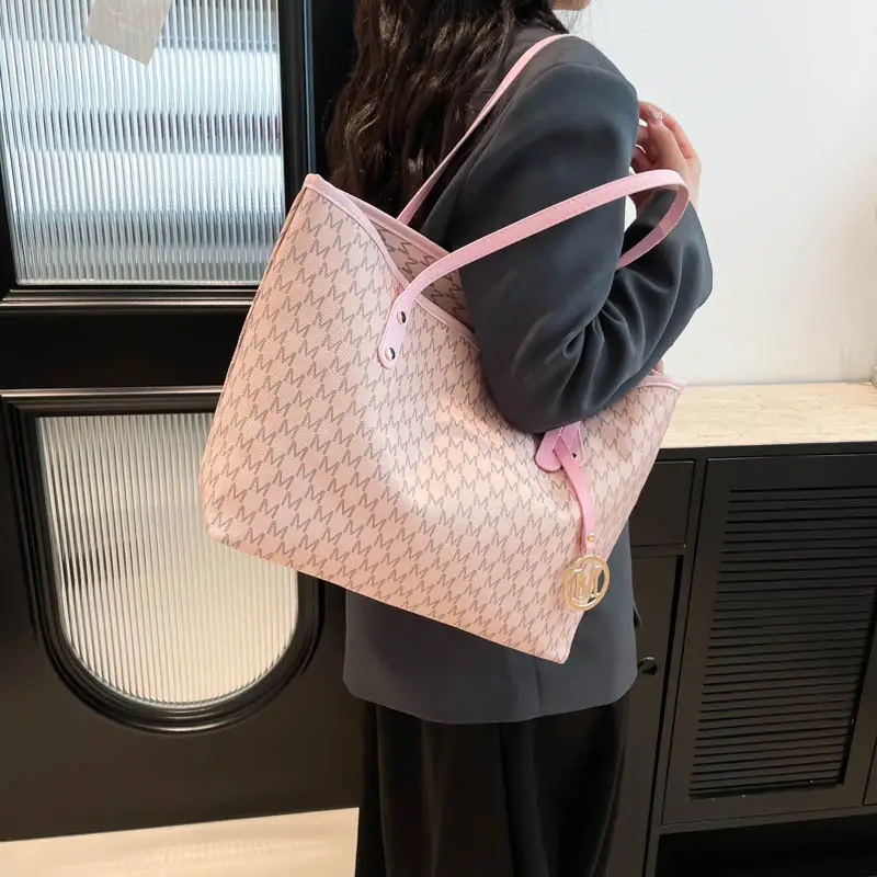 Pink Monogram Tote Bag for Women with Pink Strap — feature 26
