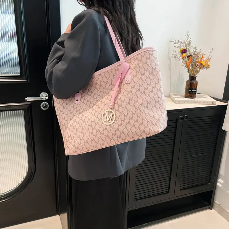 Pink Monogram Tote Bag for Women with Pink Strap — feature 27