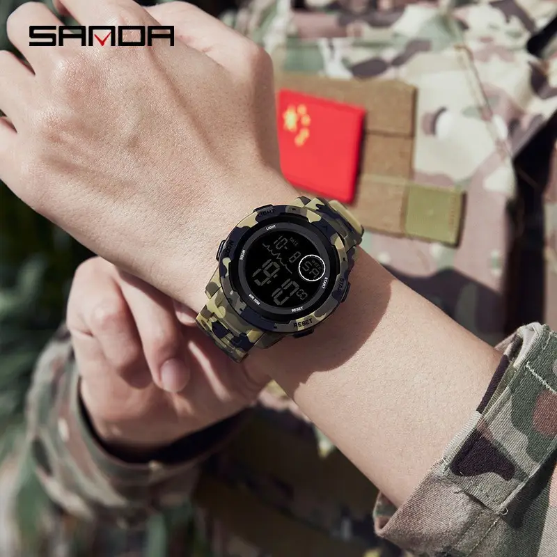 Sanda Digital Camouflage Watch for Men - Image 10