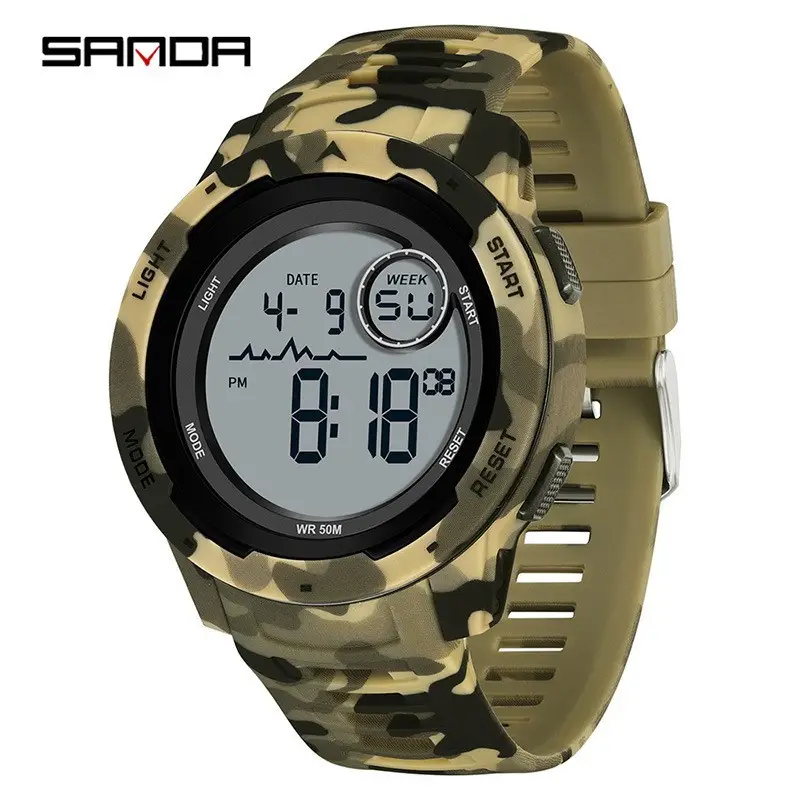 Sanda Digital Camouflage Watch for Men - Image 7