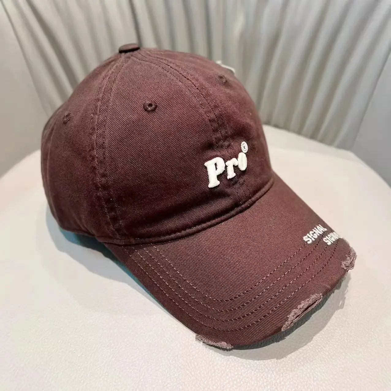 White Pro Embroidered Baseball Cap Women Korean Style — feature 7