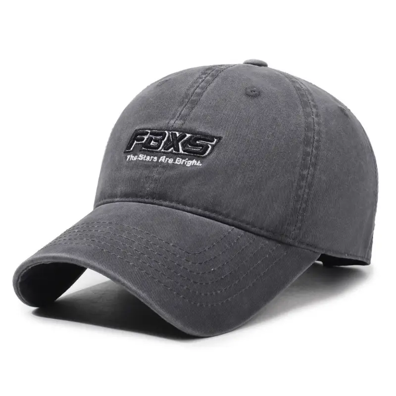 Washed Baseball Cap Women Men Retro Old Grey - Image 2