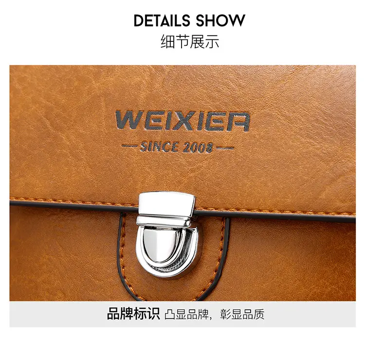 Men's Waterproof Leather Crossbody Bag Large Capacity — feature 31