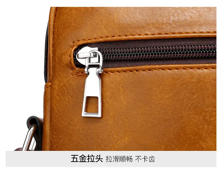 Men's Waterproof Leather Crossbody Bag Large Capacity — feature 32