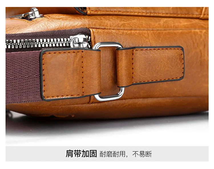 Men's Waterproof Leather Crossbody Bag Large Capacity — feature 33