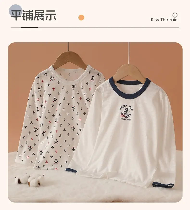 2 Pack Japanese Style Slub Cotton Boys Tops — feature 13
