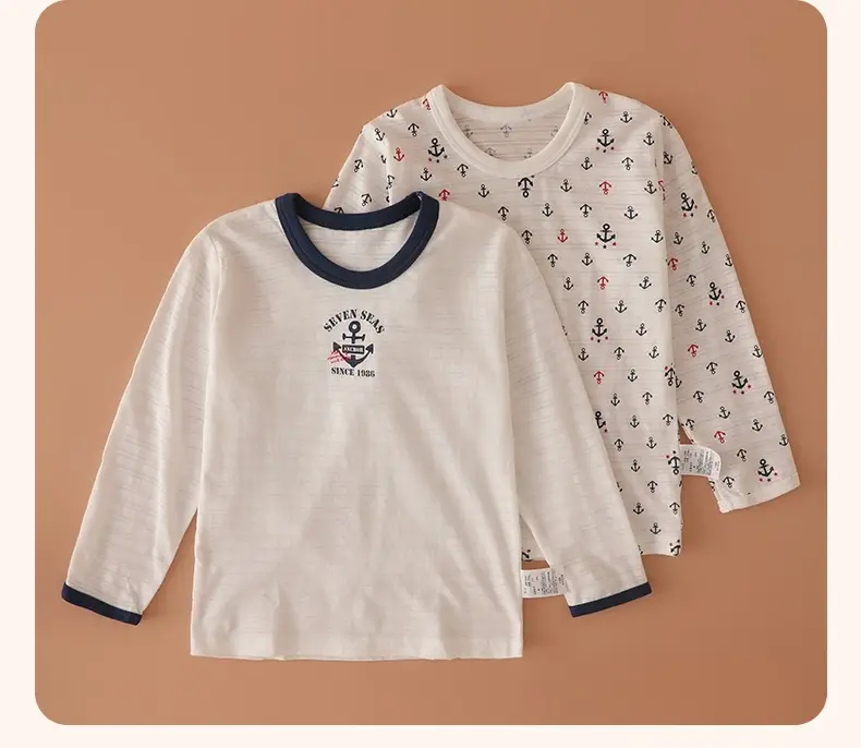 2 Pack Japanese Style Slub Cotton Boys Tops — feature 14