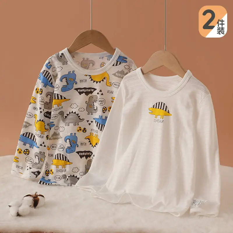 2 Pack Japanese Style Slub Cotton Boys Tops - Image 3