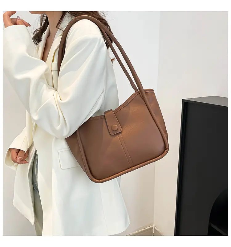 Women's 2025 Contrast Tote Bags Large Capacity Leather Goods — feature 26