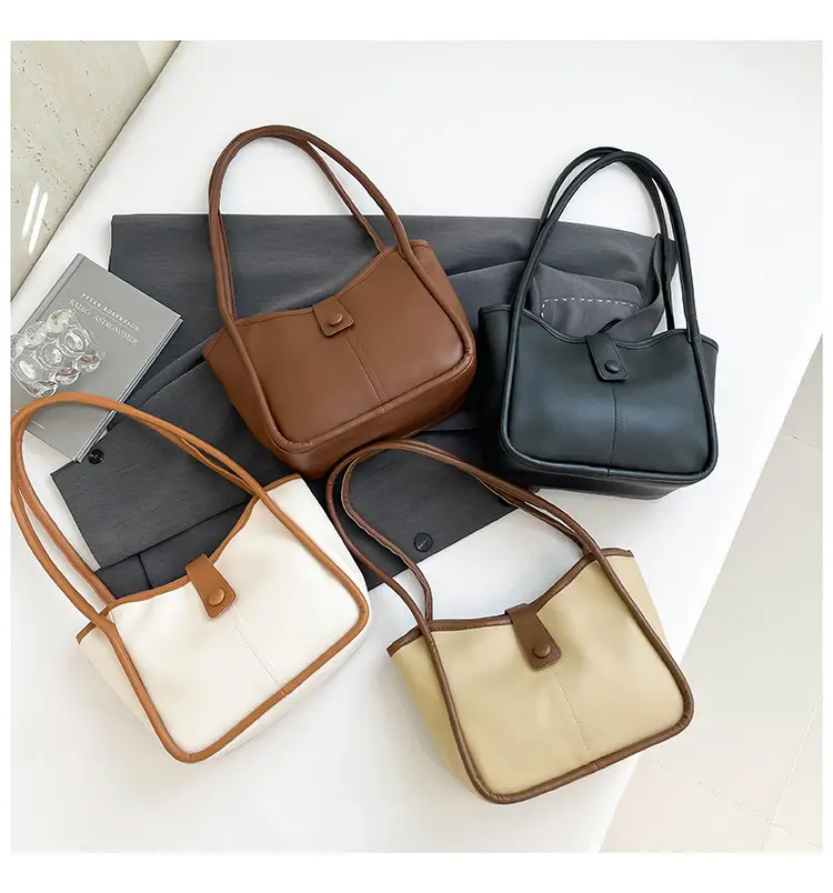 Women's 2025 Contrast Tote Bags Large Capacity Leather Goods — feature 29