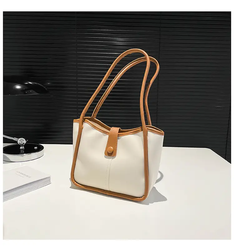 Women's 2025 Contrast Tote Bags Large Capacity Leather Goods — feature 31