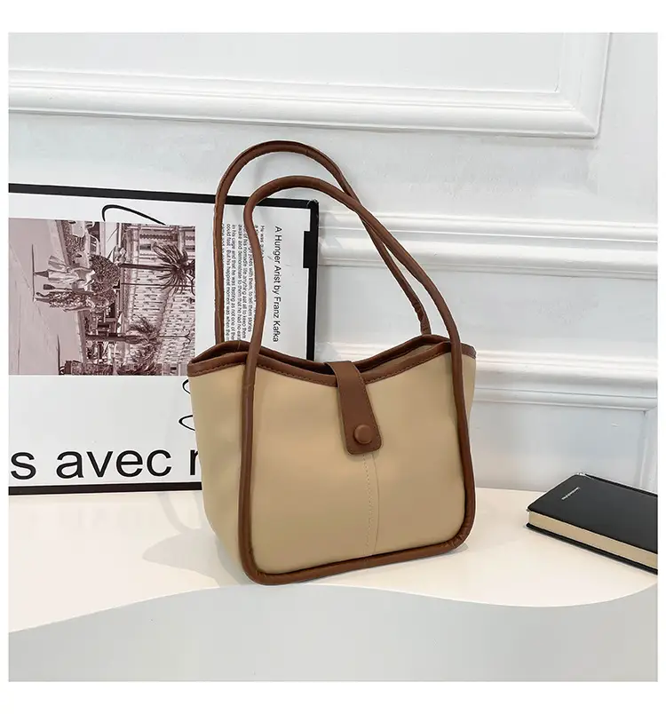 Women's 2025 Contrast Tote Bags Large Capacity Leather Goods — feature 36