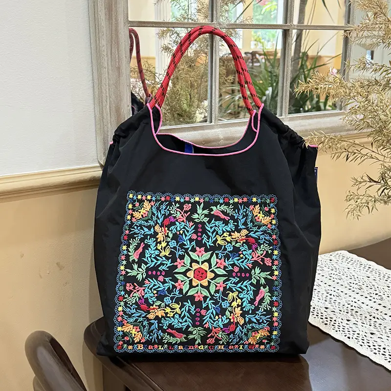 Chinese Embroidered Guofeng Women's Tan Handbag Set - Image 106