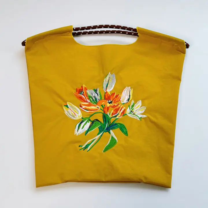 Chinese Embroidered Guofeng Women's Tan Handbag Set - Image 112