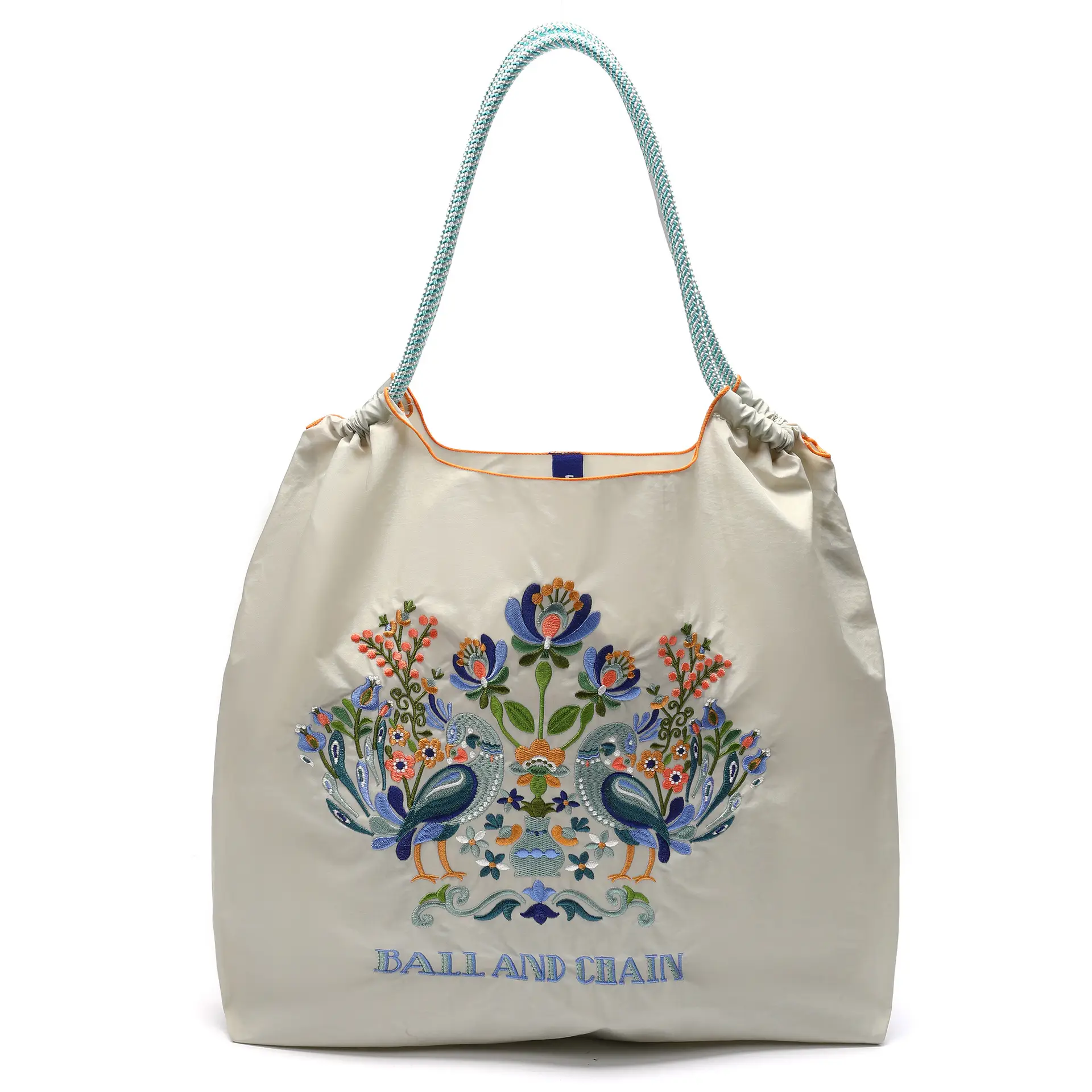 Chinese Embroidered Guofeng Women's Tan Handbag Set - Image 115