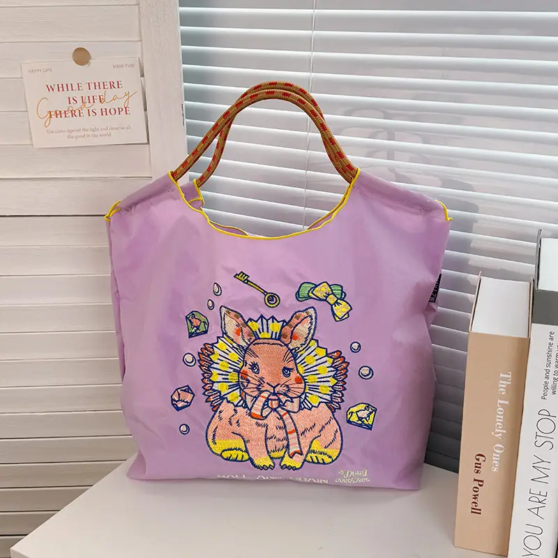 Chinese Embroidered Guofeng Women's Tan Handbag Set - Image 80