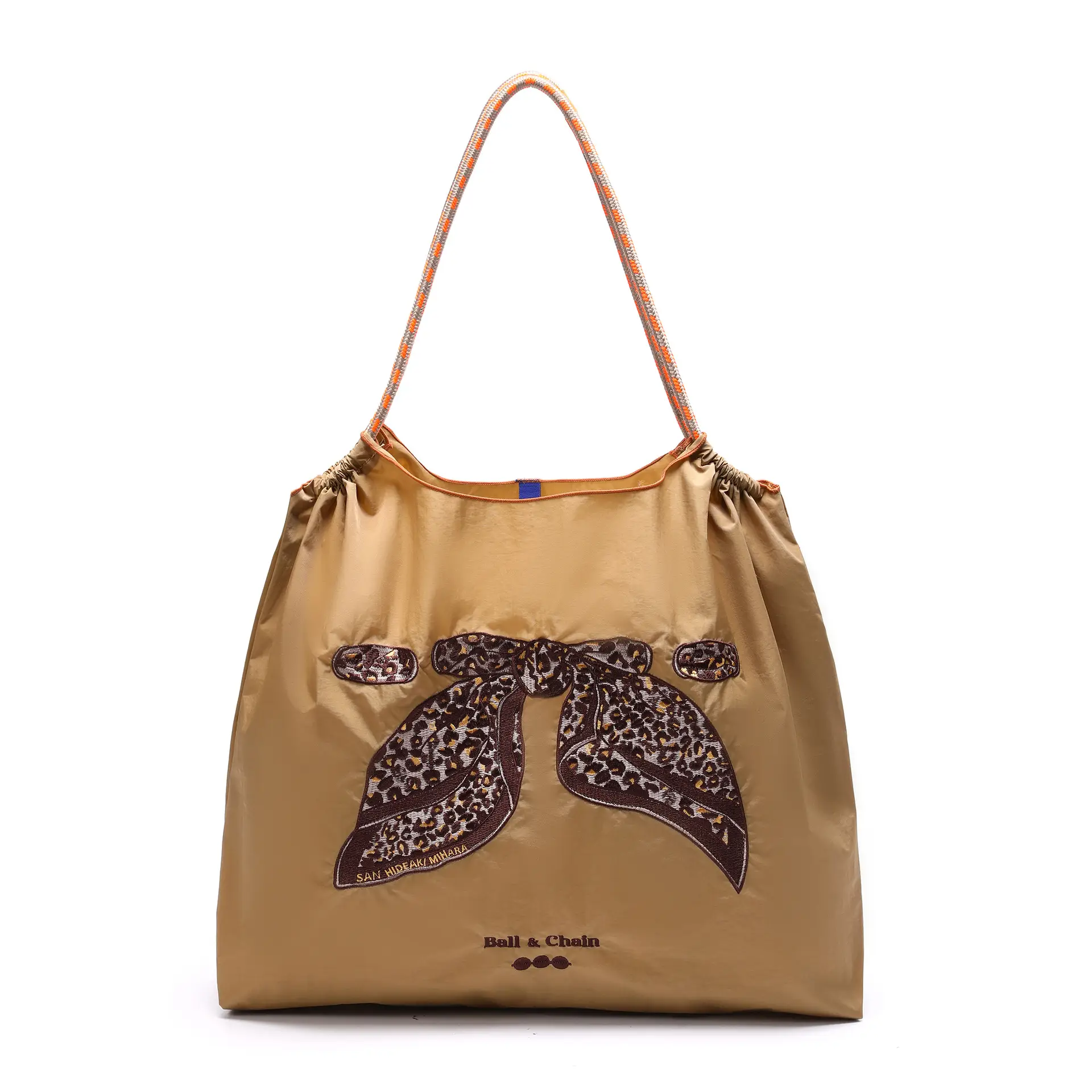 Chinese Embroidered Guofeng Women's Tan Handbag Set - Image 94