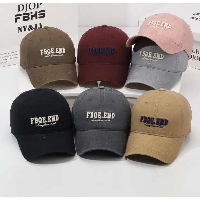 Women's Beige Letter Embroidered Baseball Cap — feature 8