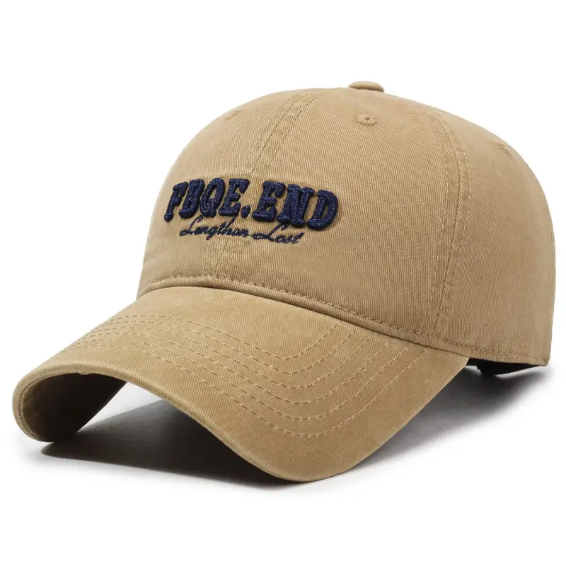 Women's Beige Letter Embroidered Baseball Cap - Image 5
