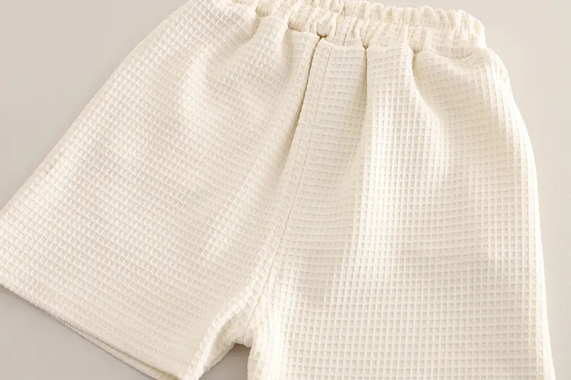 Boys Bear Print 2Pc Summer Suit Cream 2025 — feature 15