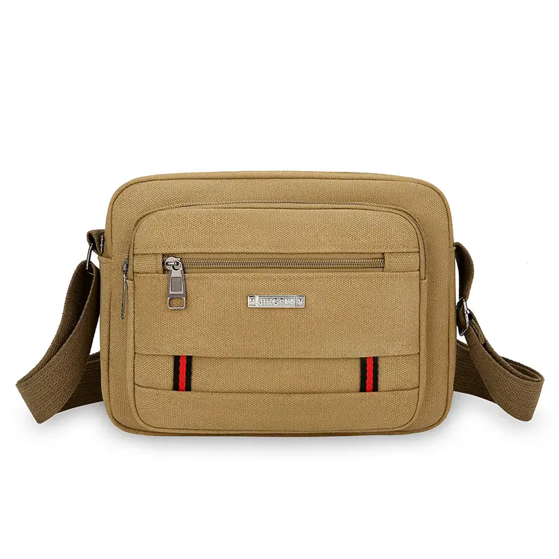 Men's Multi-Layer Shoulder Bag Canvas Business Travel Bag - Image 2