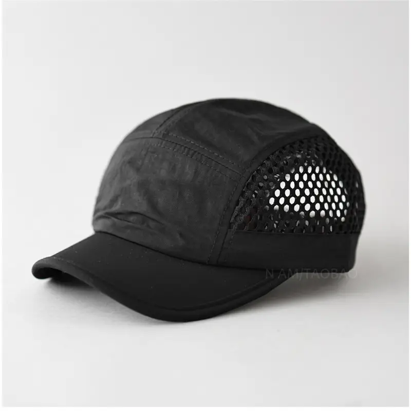 Men's Grey Mesh Baseball Cap Sunshade Breathable - Image 2