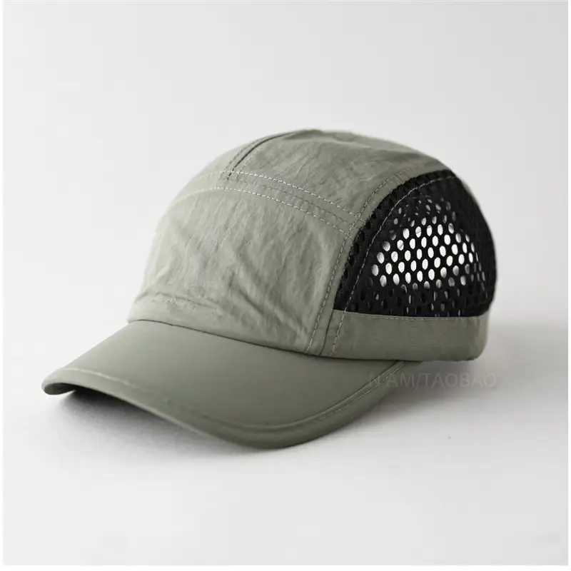Men's Grey Mesh Baseball Cap Sunshade Breathable - Image 7
