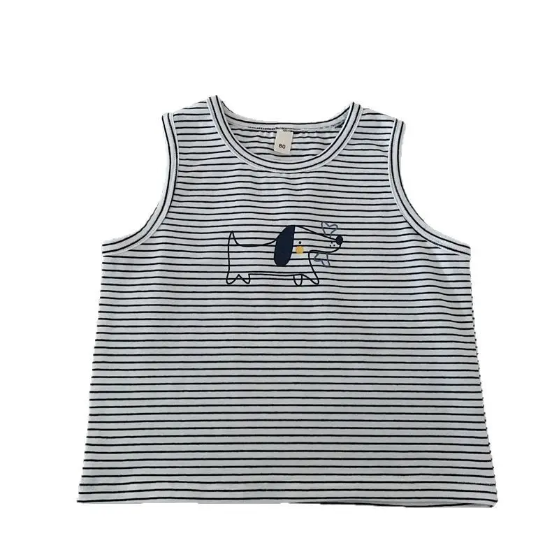Kids Striped Sleeveless Vest Boys Summer 2025