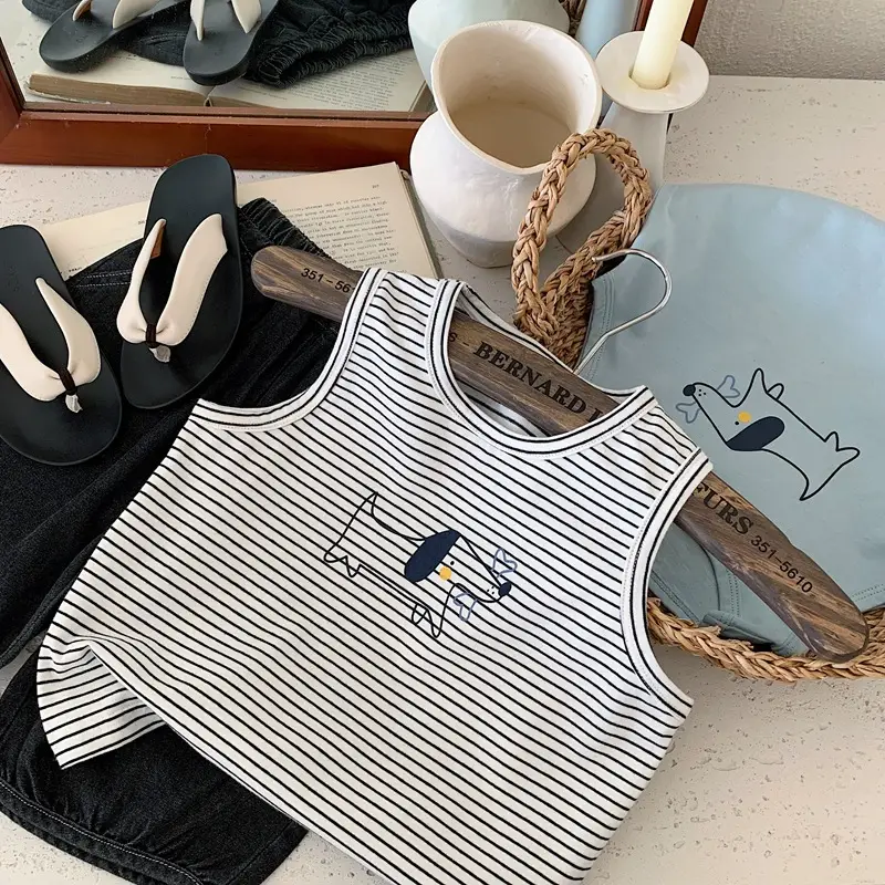 Kids Striped Sleeveless Vest Boys Summer 2025 — feature 10