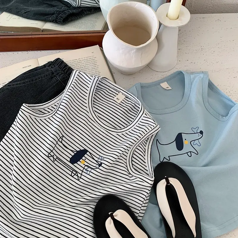 Kids Striped Sleeveless Vest Boys Summer 2025 — feature 4