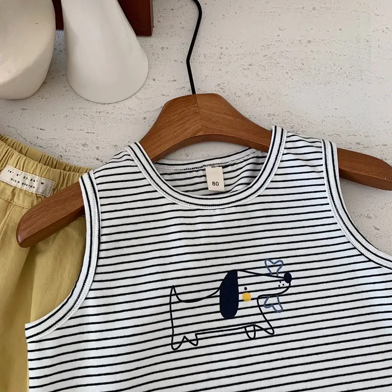 Kids Striped Sleeveless Vest Boys Summer 2025 — feature 6