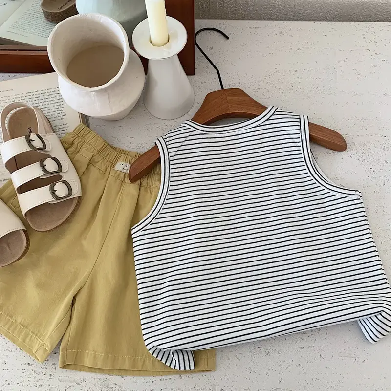 Kids Striped Sleeveless Vest Boys Summer 2025 — feature 7