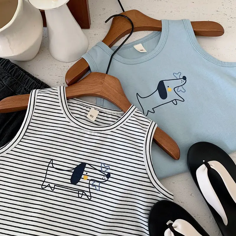 Kids Striped Sleeveless Vest Boys Summer 2025 — feature 9
