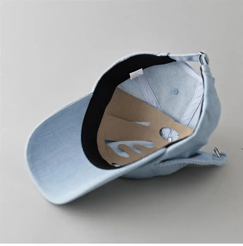 Light Blue Fox Ears Denim Cap for Men Women — feature 11