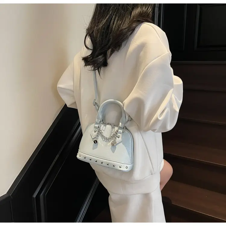 Gold Textured Shoulder Crossbody Bag with Chain Details — feature 16