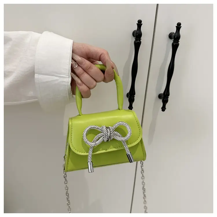 Women's Bow Embroidered Shoulder Bag White Silver — feature 13