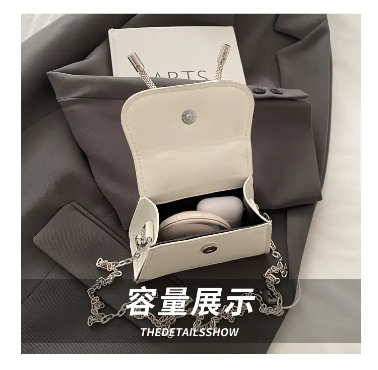 Women's Bow Embroidered Shoulder Bag White Silver — feature 7