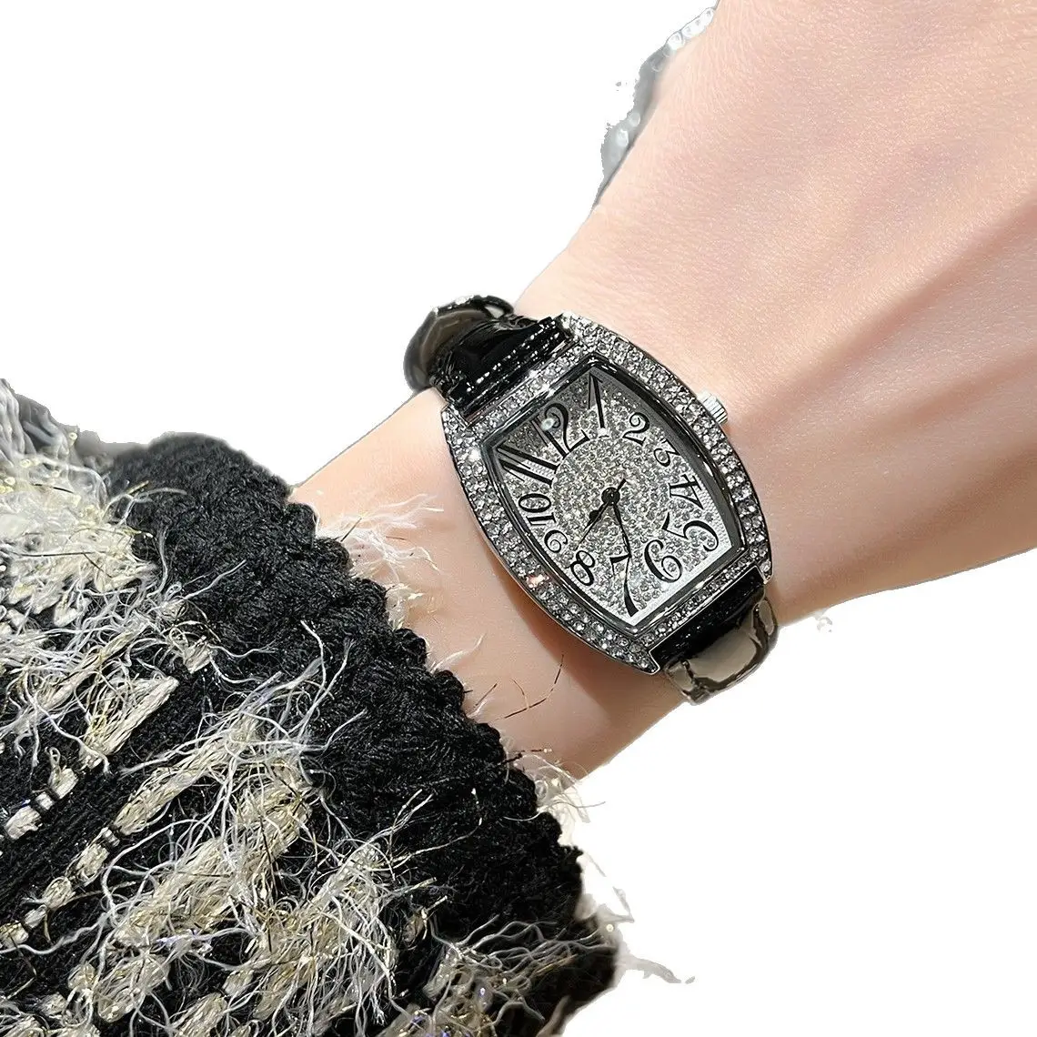 Cross-border Full Diamond Women's Quartz Watch Set - Image 6