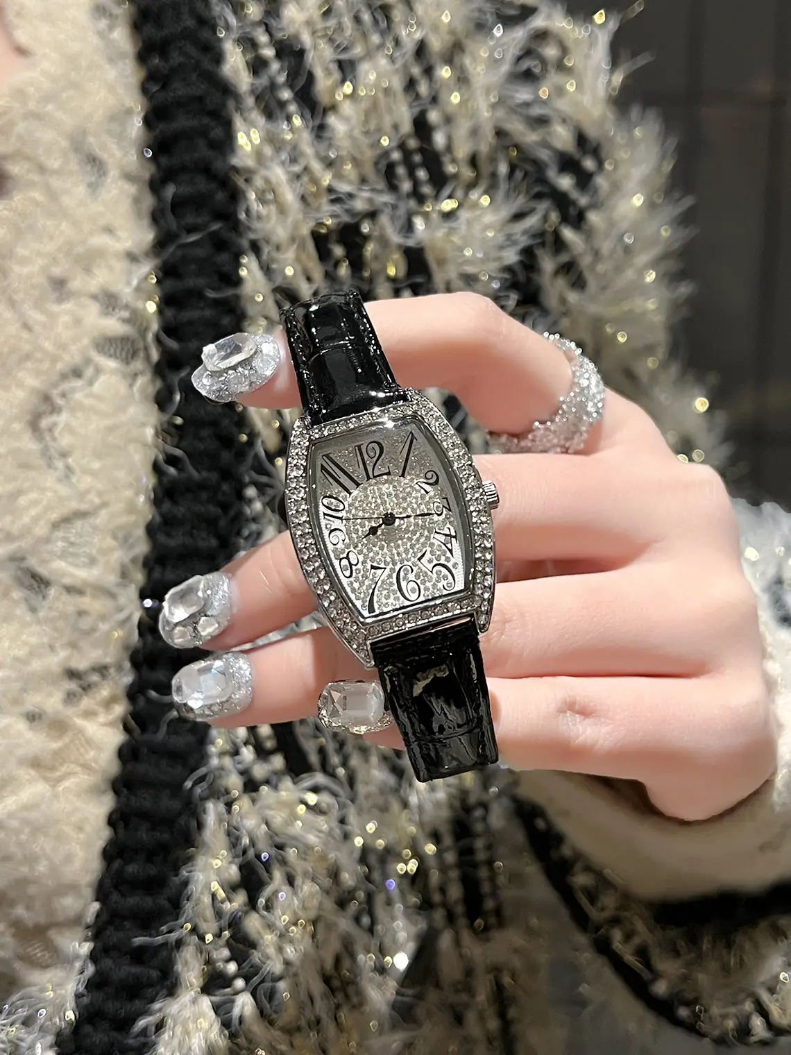 Cross-border Full Diamond Women's Quartz Watch Set — feature 4