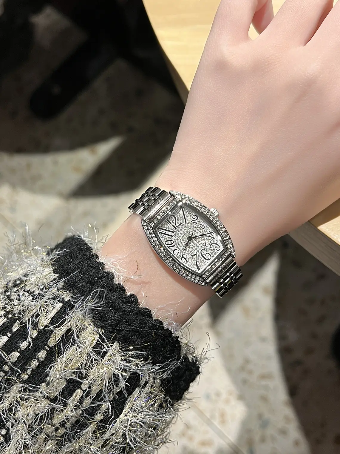Cross-border Full Diamond Women's Quartz Watch Set — feature 6